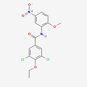 molecular formula C16H14Cl2N2O5 B3532771 3,5-dichloro-4-ethoxy-N-(2-methoxy-5-nitrophenyl)benzamide 