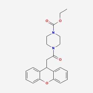 molecular formula C22H24N2O4 B3532823 ethyl 4-(9H-xanthen-9-ylacetyl)-1-piperazinecarboxylate 