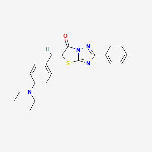 molecular formula C22H22N4OS B3532865 5-[4-(diethylamino)benzylidene]-2-(4-methylphenyl)[1,3]thiazolo[3,2-b][1,2,4]triazol-6(5H)-one 