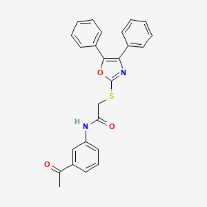 N-(3-acetylphenyl)-2-[(4,5-diphenyl-1,3-oxazol-2-yl)thio]acetamide