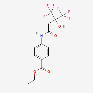 ethyl 4-{[4,4,4-trifluoro-3-hydroxy-3-(trifluoromethyl)butanoyl]amino}benzoate