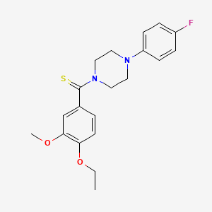 molecular formula C20H23FN2O2S B3532937 1-[(4-ethoxy-3-methoxyphenyl)carbonothioyl]-4-(4-fluorophenyl)piperazine 