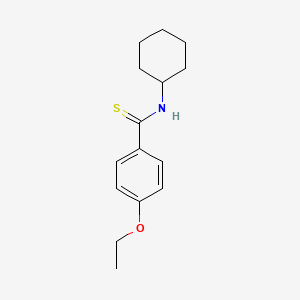 molecular formula C15H21NOS B3532947 N-cyclohexyl-4-ethoxybenzenecarbothioamide 