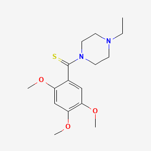molecular formula C16H24N2O3S B3532948 1-ethyl-4-[(2,4,5-trimethoxyphenyl)carbonothioyl]piperazine 