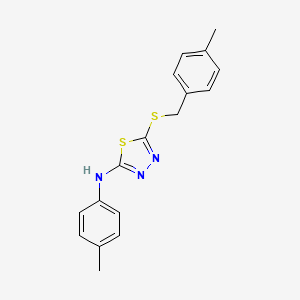 molecular formula C17H17N3S2 B3532963 5-[(4-methylbenzyl)thio]-N-(4-methylphenyl)-1,3,4-thiadiazol-2-amine 