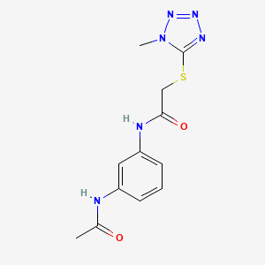 molecular formula C12H14N6O2S B3532969 N-[3-(acetylamino)phenyl]-2-[(1-methyl-1H-tetrazol-5-yl)thio]acetamide 