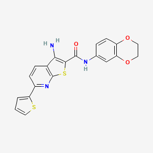 molecular formula C20H15N3O3S2 B3532990 3-amino-N-(2,3-dihydro-1,4-benzodioxin-6-yl)-6-(2-thienyl)thieno[2,3-b]pyridine-2-carboxamide 