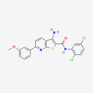 molecular formula C21H15Cl2N3O2S B3532992 3-amino-N-(2,5-dichlorophenyl)-6-(3-methoxyphenyl)thieno[2,3-b]pyridine-2-carboxamide 