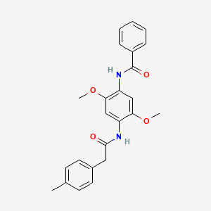 molecular formula C24H24N2O4 B3533002 N-(2,5-dimethoxy-4-{[(4-methylphenyl)acetyl]amino}phenyl)benzamide 