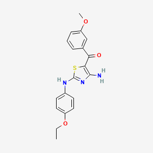 {4-amino-2-[(4-ethoxyphenyl)amino]-1,3-thiazol-5-yl}(3-methoxyphenyl)methanone