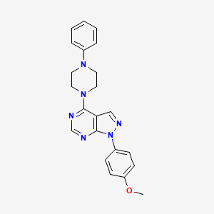 1-(4-methoxyphenyl)-4-(4-phenyl-1-piperazinyl)-1H-pyrazolo[3,4-d]pyrimidine