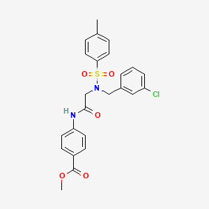 molecular formula C24H23ClN2O5S B3533100 methyl 4-({N-(3-chlorobenzyl)-N-[(4-methylphenyl)sulfonyl]glycyl}amino)benzoate 