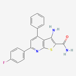 molecular formula C20H14FN3OS B3533108 3-amino-6-(4-fluorophenyl)-4-phenylthieno[2,3-b]pyridine-2-carboxamide 