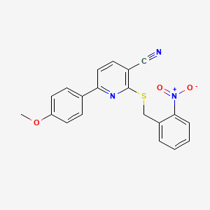 6-(4-methoxyphenyl)-2-[(2-nitrobenzyl)thio]nicotinonitrile