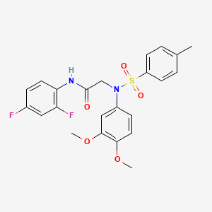 N~1~-(2,4-difluorophenyl)-N~2~-(3,4-dimethoxyphenyl)-N~2~-[(4-methylphenyl)sulfonyl]glycinamide