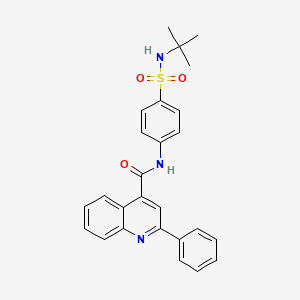molecular formula C26H25N3O3S B3533157 N-{4-[(tert-butylamino)sulfonyl]phenyl}-2-phenyl-4-quinolinecarboxamide 