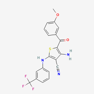 4-amino-5-(3-methoxybenzoyl)-2-{[3-(trifluoromethyl)phenyl]amino}-3-thiophenecarbonitrile