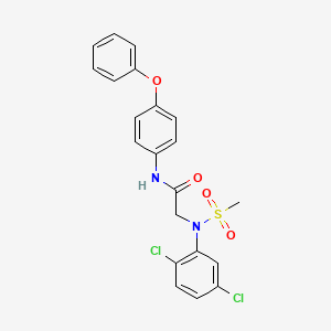 molecular formula C21H18Cl2N2O4S B3533225 N~2~-(2,5-dichlorophenyl)-N~2~-(methylsulfonyl)-N~1~-(4-phenoxyphenyl)glycinamide 