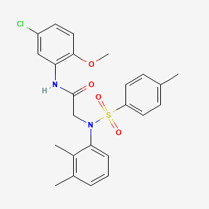 molecular formula C24H25ClN2O4S B3533231 N~1~-(5-chloro-2-methoxyphenyl)-N~2~-(2,3-dimethylphenyl)-N~2~-[(4-methylphenyl)sulfonyl]glycinamide 