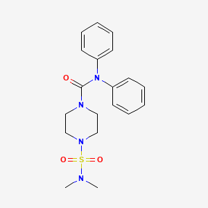 molecular formula C19H24N4O3S B3533238 4-[(dimethylamino)sulfonyl]-N,N-diphenyl-1-piperazinecarboxamide 
