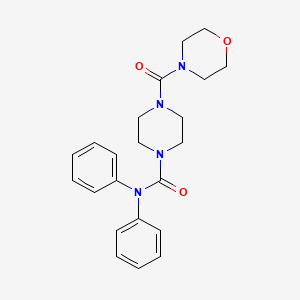 molecular formula C22H26N4O3 B3533241 4-(4-morpholinylcarbonyl)-N,N-diphenyl-1-piperazinecarboxamide 