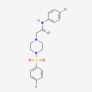 N-(4-bromophenyl)-2-{4-[(4-fluorophenyl)sulfonyl]-1-piperazinyl}acetamide