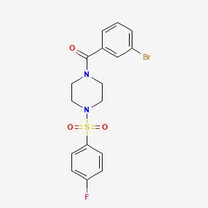 molecular formula C17H16BrFN2O3S B3533284 1-(3-bromobenzoyl)-4-[(4-fluorophenyl)sulfonyl]piperazine 