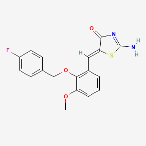 5-{2-[(4-fluorobenzyl)oxy]-3-methoxybenzylidene}-2-imino-1,3-thiazolidin-4-one