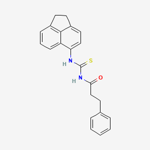 molecular formula C22H20N2OS B3533342 N-[(1,2-dihydro-5-acenaphthylenylamino)carbonothioyl]-3-phenylpropanamide 