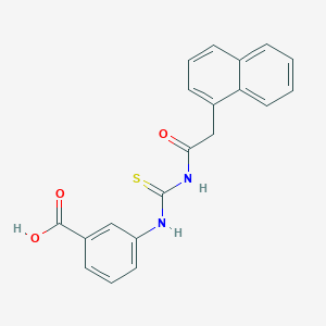 molecular formula C20H16N2O3S B3533345 3-({[(1-naphthylacetyl)amino]carbonothioyl}amino)benzoic acid 