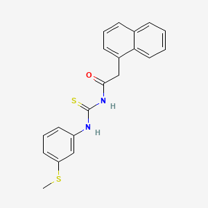molecular formula C20H18N2OS2 B3533352 N-({[3-(methylthio)phenyl]amino}carbonothioyl)-2-(1-naphthyl)acetamide 