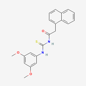 molecular formula C21H20N2O3S B3533371 N-{[(3,5-dimethoxyphenyl)amino]carbonothioyl}-2-(1-naphthyl)acetamide 