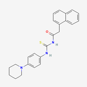 molecular formula C24H25N3OS B3533386 2-(1-naphthyl)-N-({[4-(1-piperidinyl)phenyl]amino}carbonothioyl)acetamide 