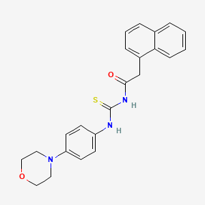 molecular formula C23H23N3O2S B3533399 N-({[4-(4-morpholinyl)phenyl]amino}carbonothioyl)-2-(1-naphthyl)acetamide 