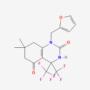 1-(2-furylmethyl)-7,7-dimethyl-4,4-bis(trifluoromethyl)-4,6,7,8-tetrahydro-2,5(1H,3H)-quinazolinedione