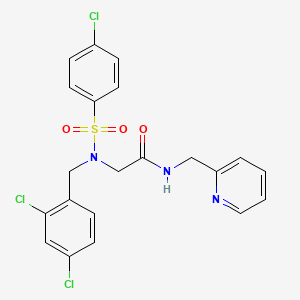 N~2~-[(4-chlorophenyl)sulfonyl]-N~2~-(2,4-dichlorobenzyl)-N~1~-(2-pyridinylmethyl)glycinamide