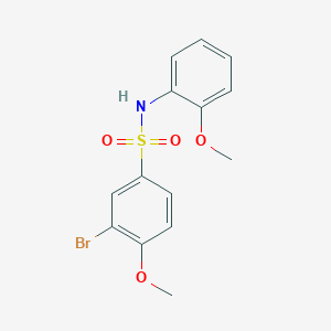 molecular formula C14H14BrNO4S B3533456 3-bromo-4-methoxy-N-(2-methoxyphenyl)benzenesulfonamide 