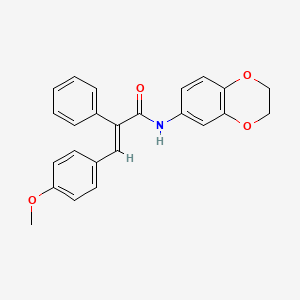 N-(2,3-dihydro-1,4-benzodioxin-6-yl)-3-(4-methoxyphenyl)-2-phenylacrylamide