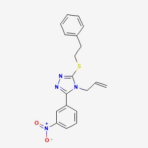 molecular formula C19H18N4O2S B3533487 4-allyl-3-(3-nitrophenyl)-5-[(2-phenylethyl)thio]-4H-1,2,4-triazole 