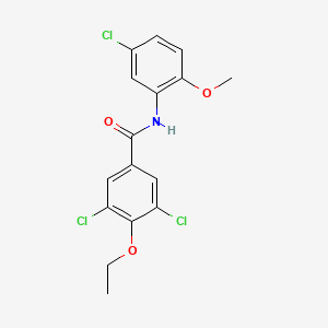 molecular formula C16H14Cl3NO3 B3533529 3,5-dichloro-N-(5-chloro-2-methoxyphenyl)-4-ethoxybenzamide 