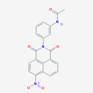 molecular formula C20H13N3O5 B3533533 N-[3-(6-nitro-1,3-dioxo-1H-benzo[de]isoquinolin-2(3H)-yl)phenyl]acetamide 