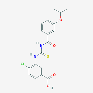 molecular formula C18H17ClN2O4S B3533545 4-chloro-3-({[(3-isopropoxybenzoyl)amino]carbonothioyl}amino)benzoic acid CAS No. 532420-88-5