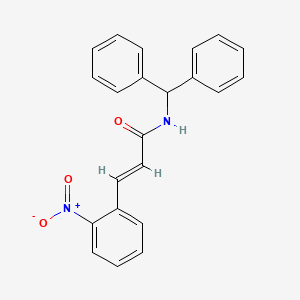 molecular formula C22H18N2O3 B3533639 N-(diphenylmethyl)-3-(2-nitrophenyl)acrylamide 