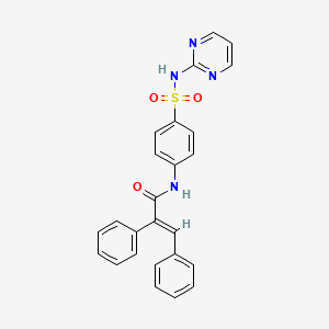 molecular formula C25H20N4O3S B3533645 2,3-diphenyl-N-{4-[(2-pyrimidinylamino)sulfonyl]phenyl}acrylamide 