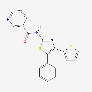 N-[5-phenyl-4-(2-thienyl)-1,3-thiazol-2-yl]nicotinamide