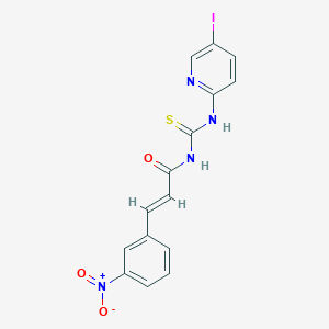 N-{[(5-iodo-2-pyridinyl)amino]carbonothioyl}-3-(3-nitrophenyl)acrylamide