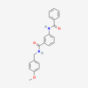 molecular formula C22H20N2O3 B3533726 3-(benzoylamino)-N-(4-methoxybenzyl)benzamide 