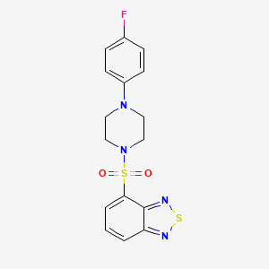 molecular formula C16H15FN4O2S2 B3533760 4-{[4-(4-fluorophenyl)-1-piperazinyl]sulfonyl}-2,1,3-benzothiadiazole 