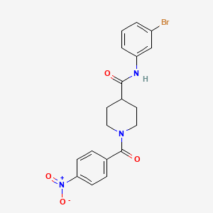 N-(3-bromophenyl)-1-(4-nitrobenzoyl)-4-piperidinecarboxamide