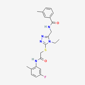 N-{[4-ethyl-5-({2-[(5-fluoro-2-methylphenyl)amino]-2-oxoethyl}thio)-4H-1,2,4-triazol-3-yl]methyl}-3-methylbenzamide